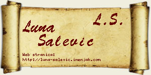 Luna Salević vizit kartica
